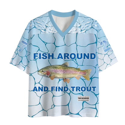 Tokyocanvas Fish Around and Find Trout Mesh Jersey