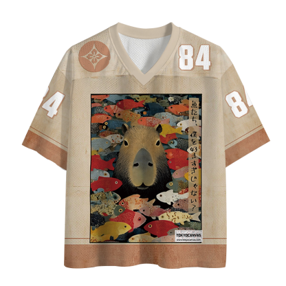 Tokyocanvas Am I Too Lovable Capybara Mesh Jersey