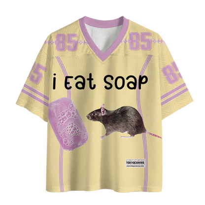 Tokyocanvas I Eat Soap Rat Meme Mesh Jersey