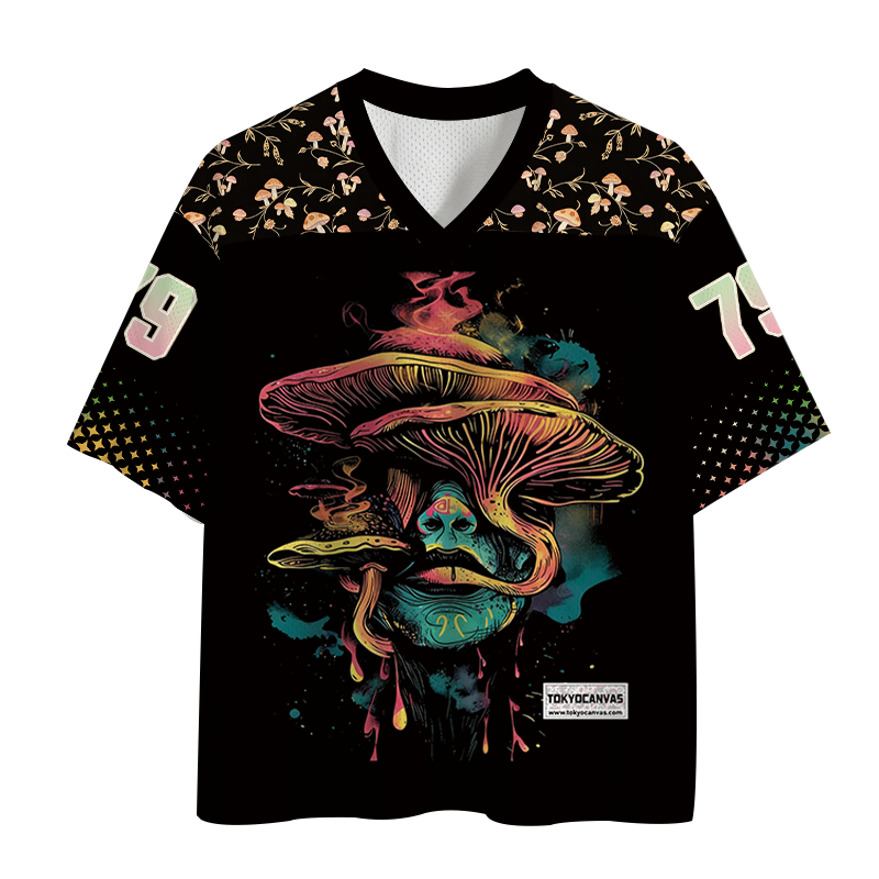 Tokyocanvas Trippy Mushroom Mesh Jersey