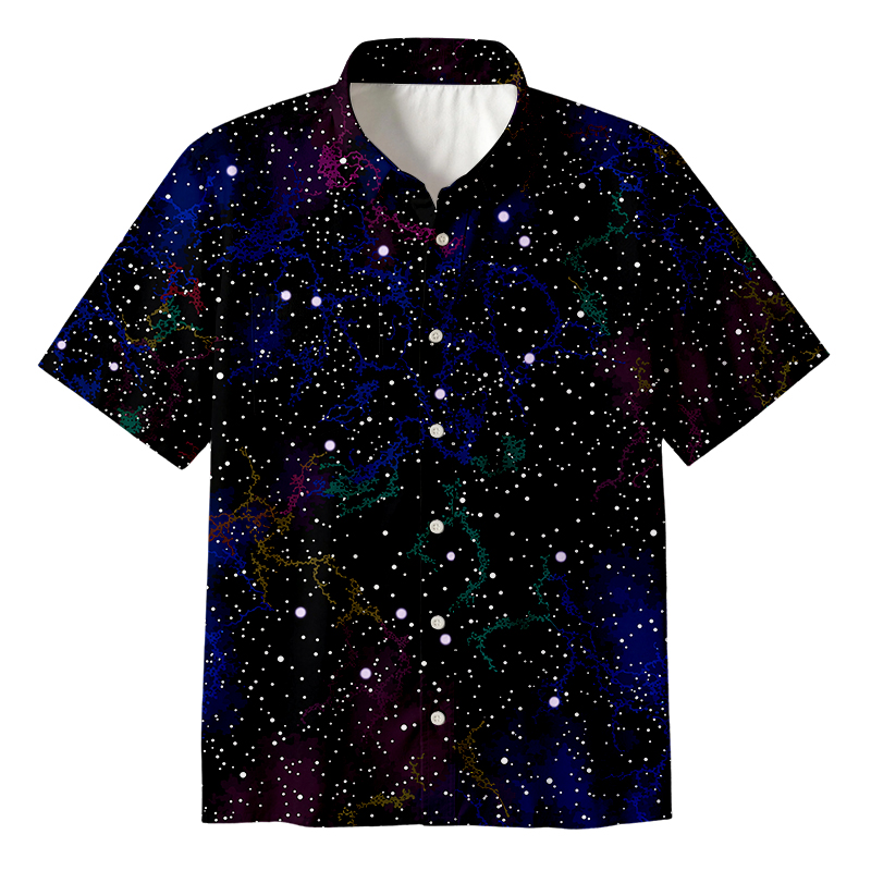Tokyocanvas Nebula Outer Space Button Up Pocket Shirt