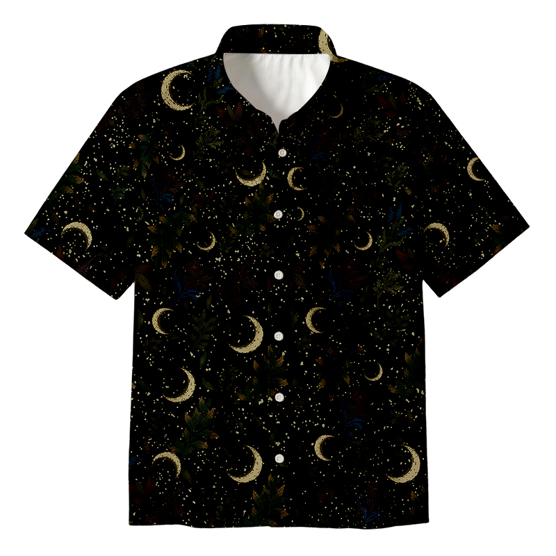 Tokyocanvas Moon Garden Button Up Pocket Shirt