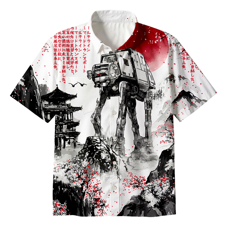 Tokyocanvas Ink Walker Button Up Pocket Shirt