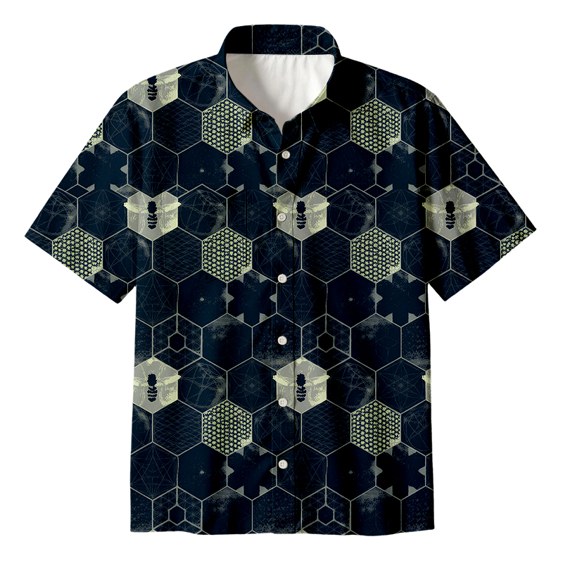 Tokyocanvas The Beauty of Mathematics Geometric Figures Button Up Pocket Shirt
