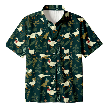 Tokyocanvas Goose Button Up Pocket Shirt