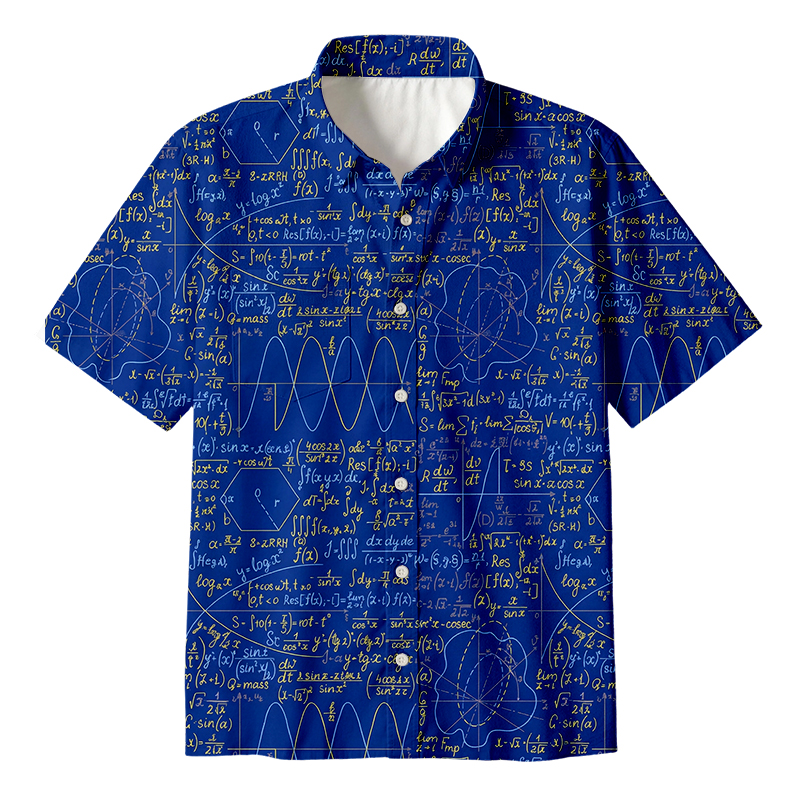 Tokyocanvas Math Function Curve Button Up Pocket Shirt