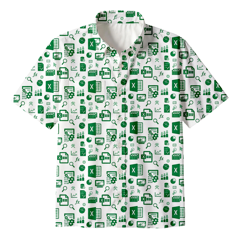 Tokyocanvas Spreadsheet Chic Button Up Pocket Shirt