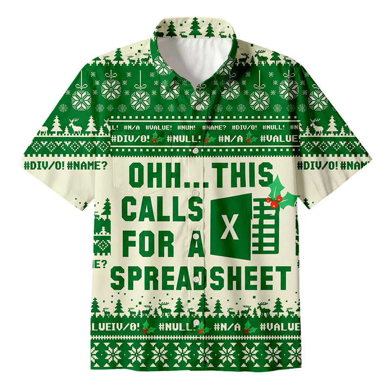 Tokyocanvas Ohh This Calls for a Spreadsheet Button Up Pocket Shirt