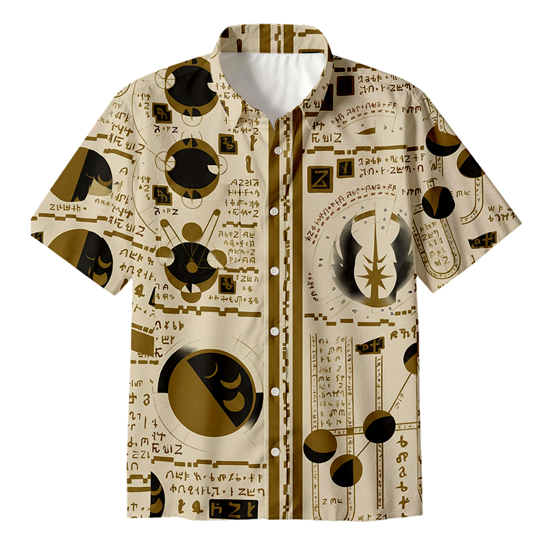 Tokyocanvas Sacred Jedi Text Button Up Pocket Shirt