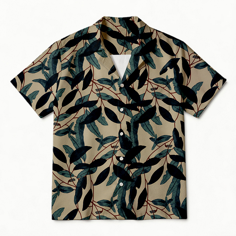 Tokyocanvas Botanical Vine Breeze Hawaiian Shirt