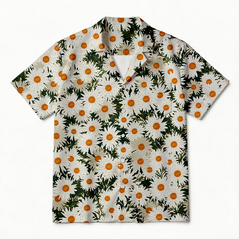Tokyocanvas Daisy Meadow Bloom Hawaiian Shirt