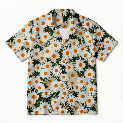 Tokyocanvas Daisy Meadow Bloom Hawaiian Shirt