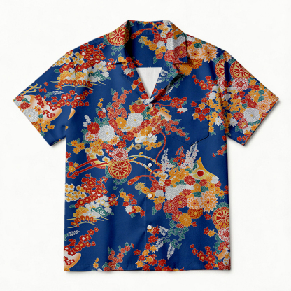 Tokyocanvas Summer Flowers Hawaiian Shirt
