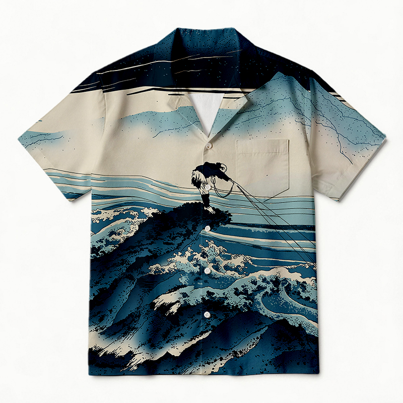 Tokyocanvas Koshu Kajikazawa Hawaiian Shirt