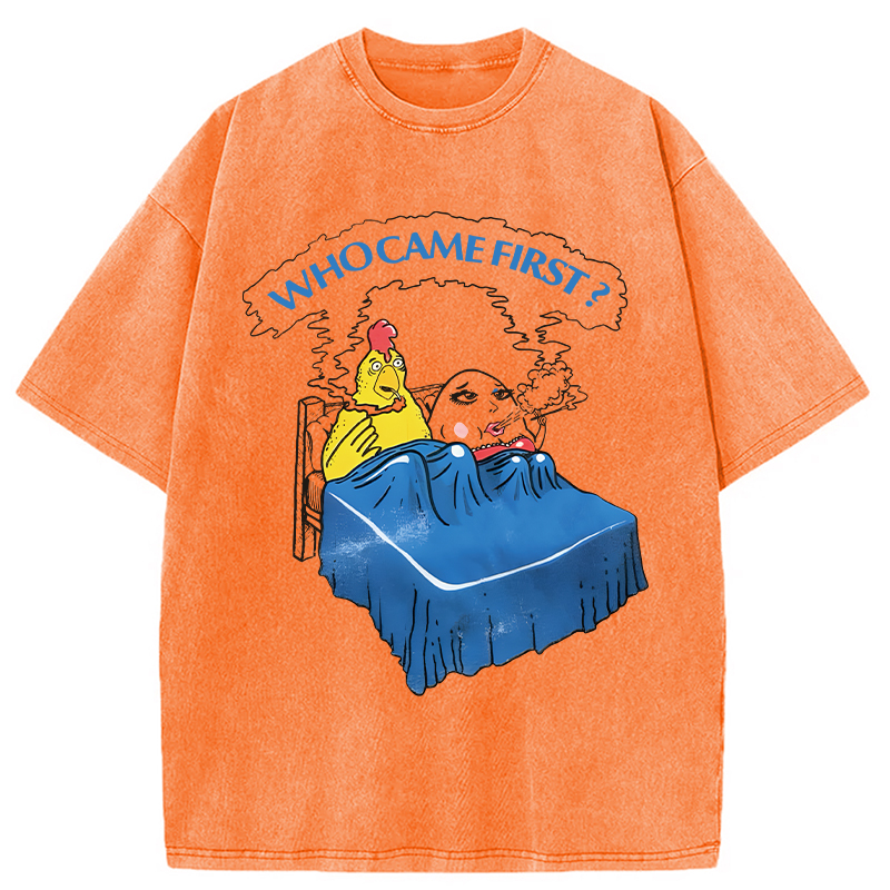 Tokyocanvas Who Came First Washed T-Shirt