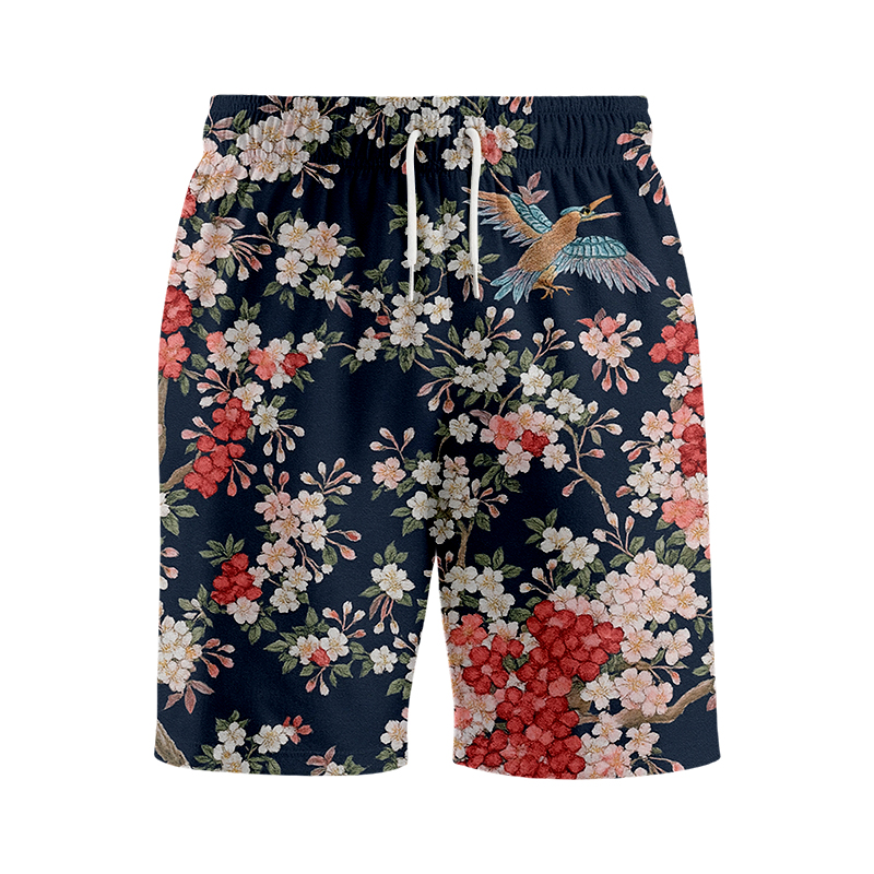 Tokyocanvas Sakura Navy Swim Short