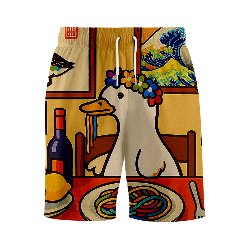 Tokyocanvas More Spaghetti Less Upsetti Goose Swim Short