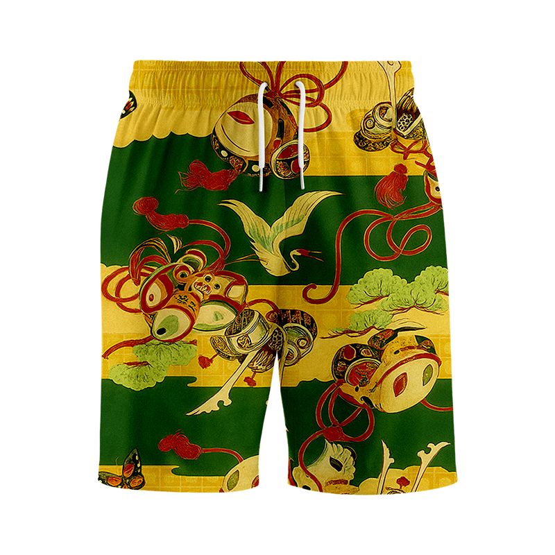 Tokyocanvas Japanese Vinatge Pattern Swim Short