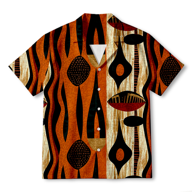 Tokyocanvas Desert Totem Blaze Hawaiian Shirt