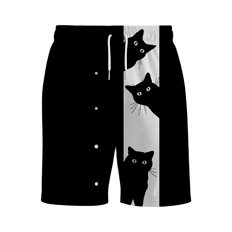 Tokyocanvas Black Cat Swim Short