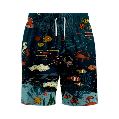 Tokyocanvas Blue Ocean Swim Short