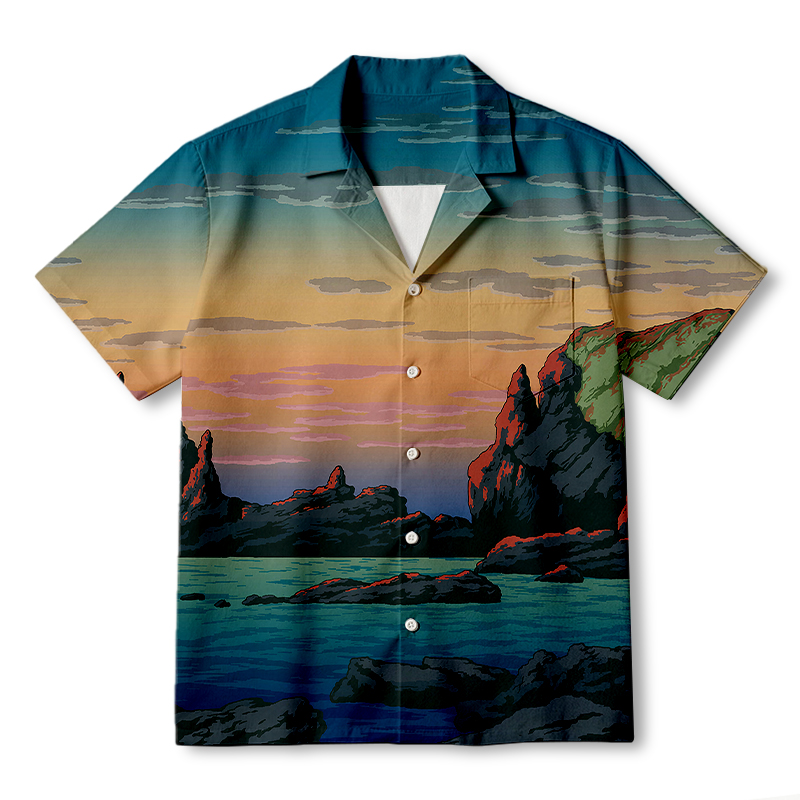 Tokyocanvas Islands At Sunrise Hawaiian Shirt