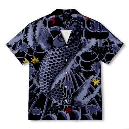 Tokyocanvas Koi Fish Hawaiian Shirt