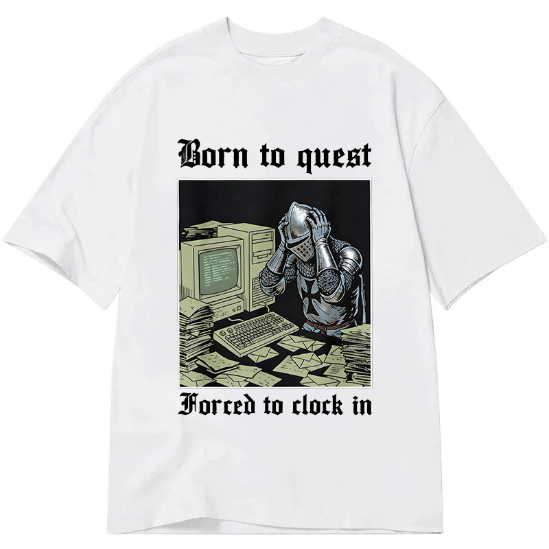 Tokyocanvas Born to Quest Forced to Clock Classic T-Shirt
