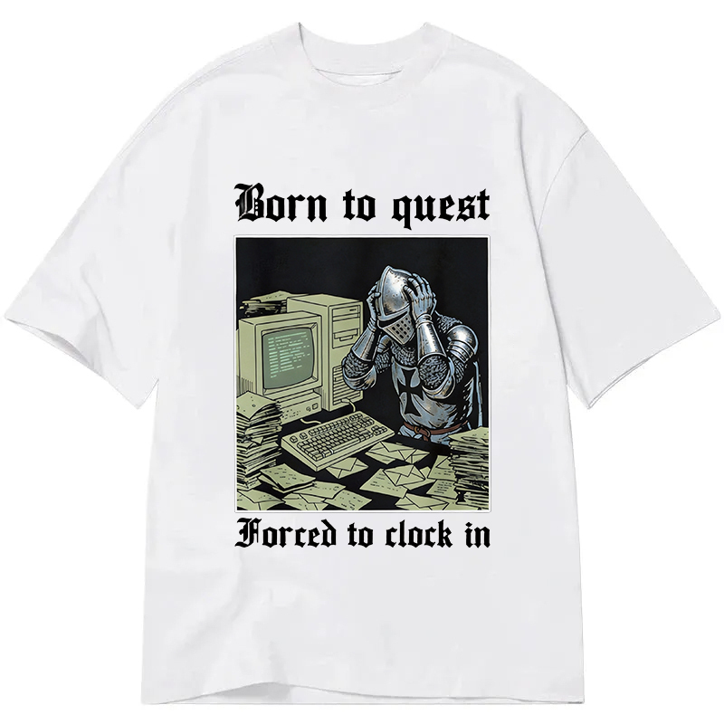 Tokyocanvas Born to Quest Forced to Clock Classic T-Shirt