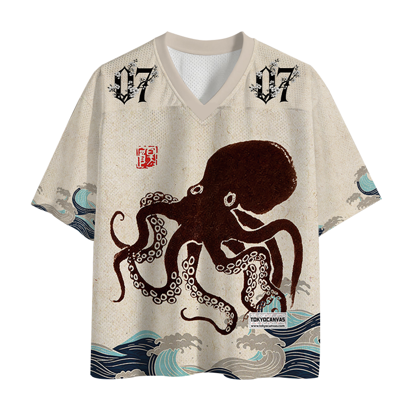 Tokyocanvas Octopus Japanese Art Mesh Jersey
