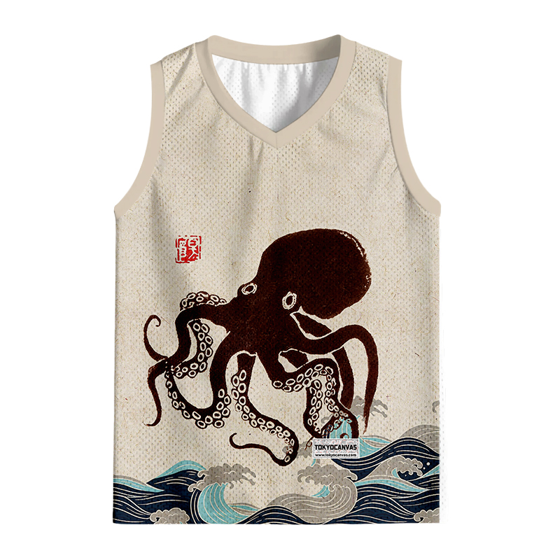 Tokyocanvas Octopus Japanese Art Jersey Tank