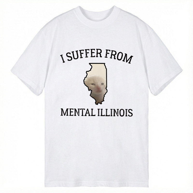 Tokyocanvas Mental Illinois Depressed Cat Classic T-Shirt