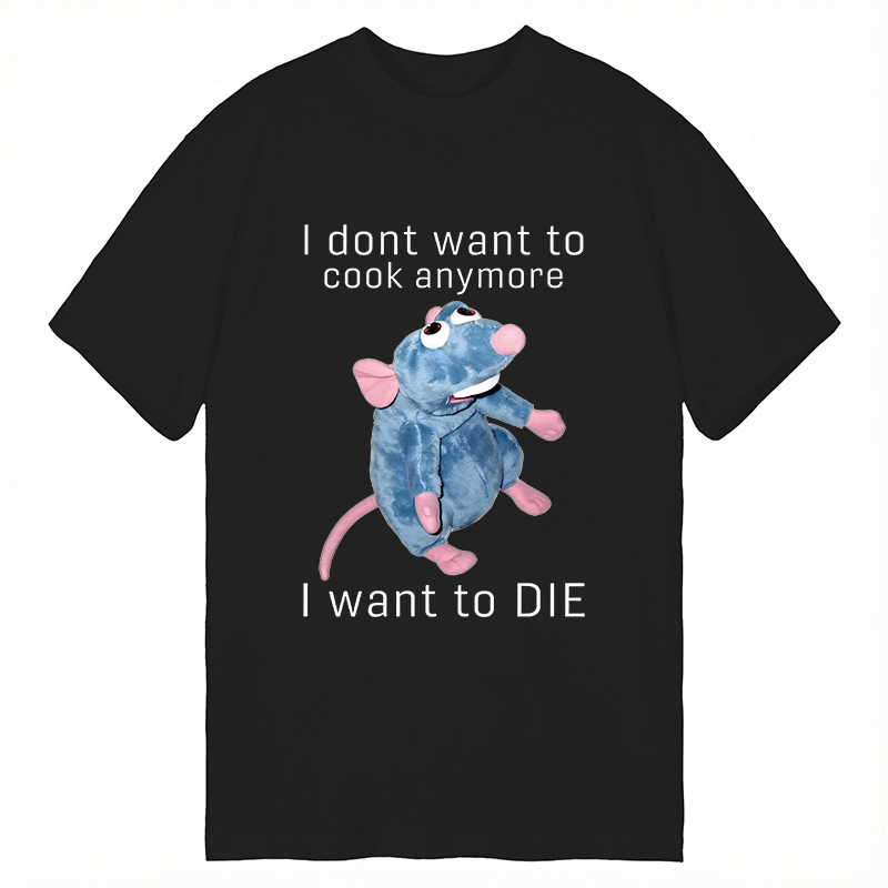 Tokyocanvas I Don't Want To Cook Anymore I Want To Die Rat Classic T-Shirt