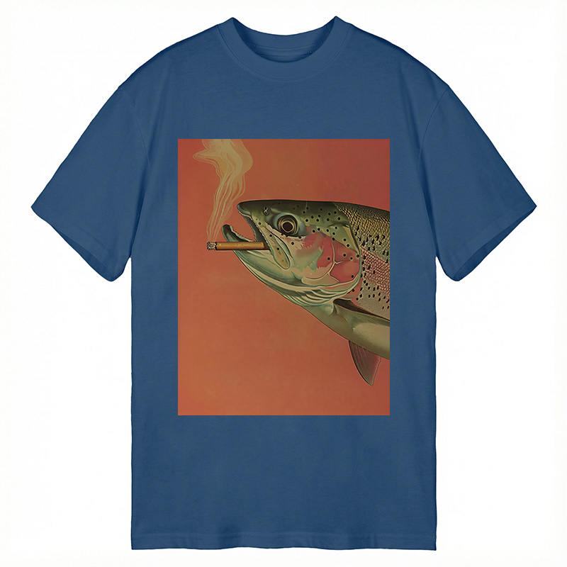 Tokyocanvas Trout Smoking A Cigarette Classic T-Shirt