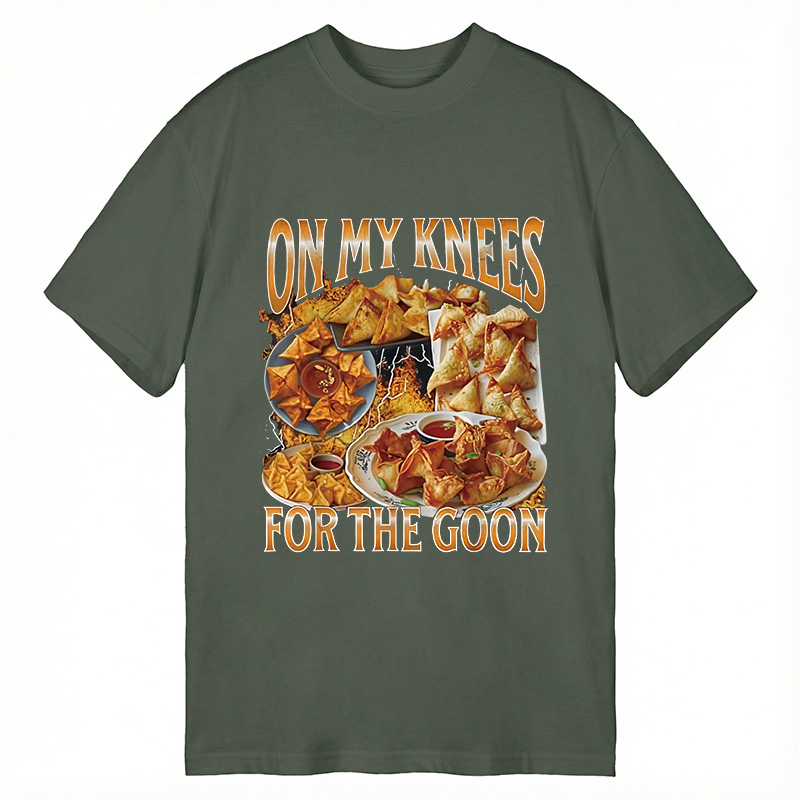 Tokyocanvas On My Knees Funny Crab Rangoon Meme Classic T-Shirt