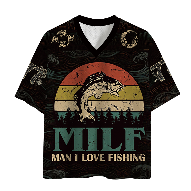 Tokyocanvas MILF Man I Love Fishing Mesh Jersey