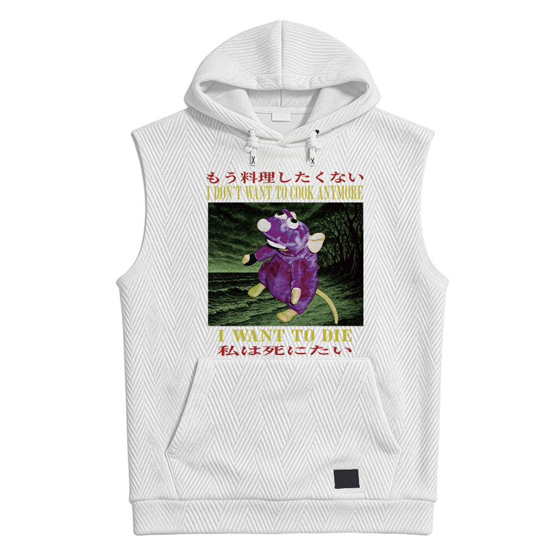Tokyocanvas I Don't Want to Cook Hooded Tank