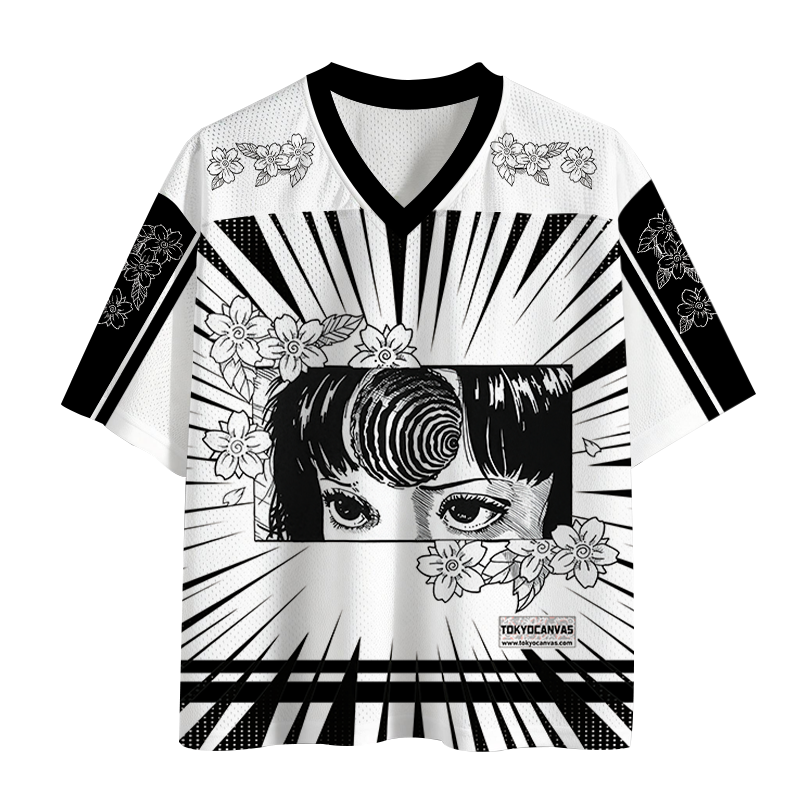 Tokyocanvas Girl and Flowers Mesh Jersey