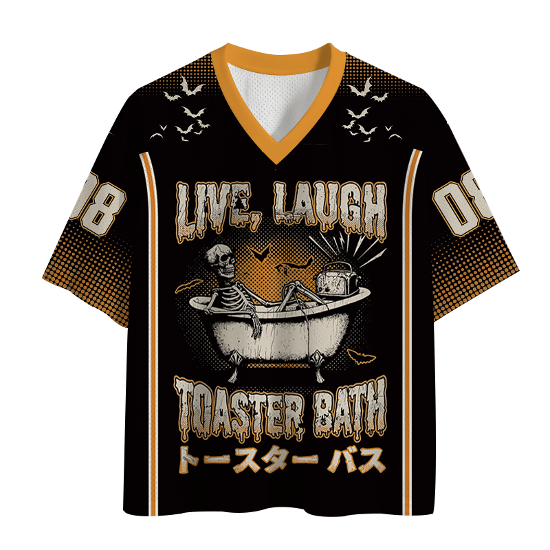 Tokyocanvas Skeleton Taking A Bath Mesh Jersey