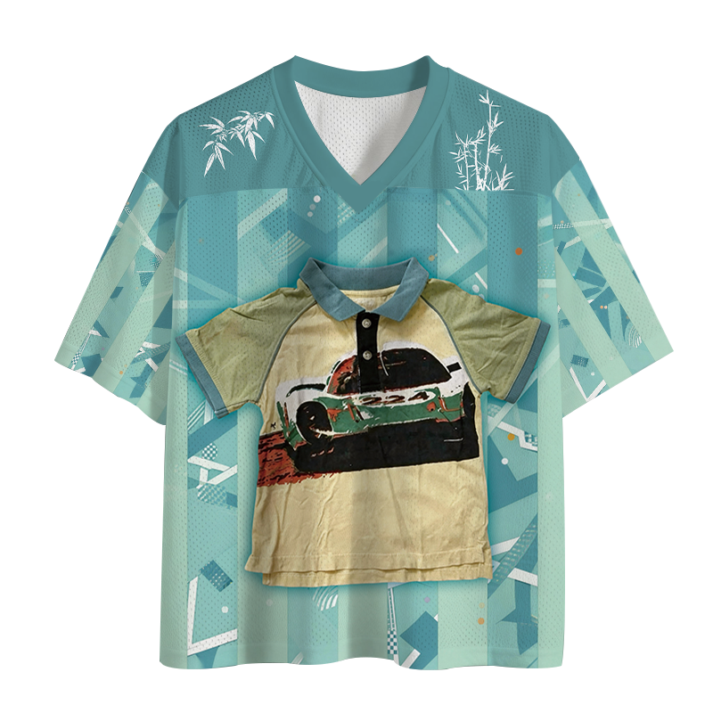 Tokyocanvas Children's Car Shirt Of Mesh Jersey