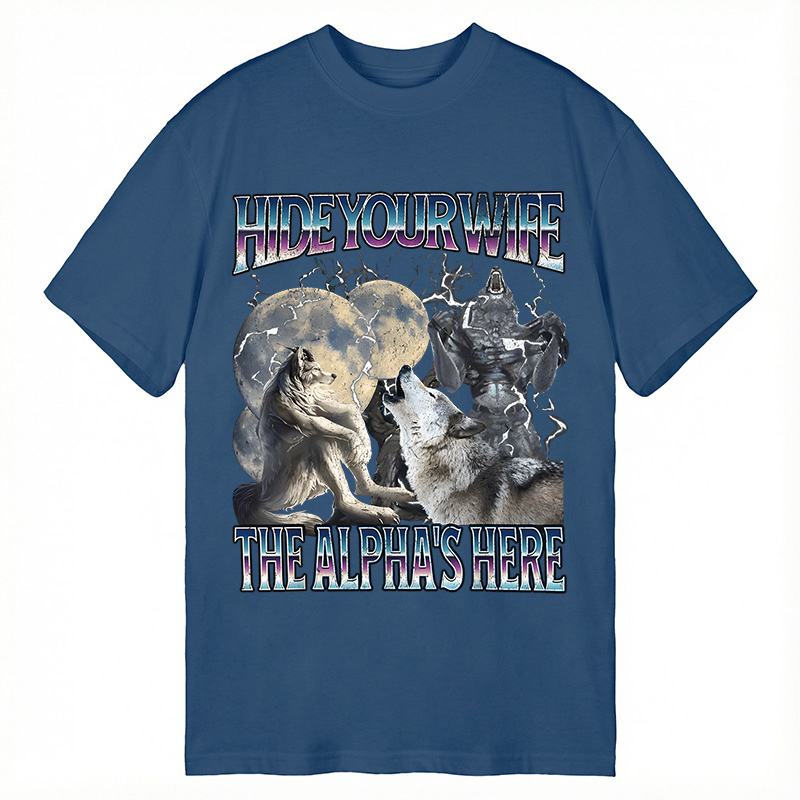 Tokyocanvas Hide Your Wife The Alpha Is Here Funny Classic T-Shirt