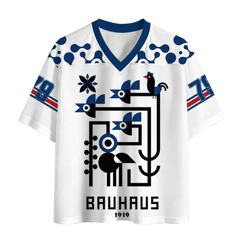 Tokyocanvas Geometric Bird Mesh Jersey