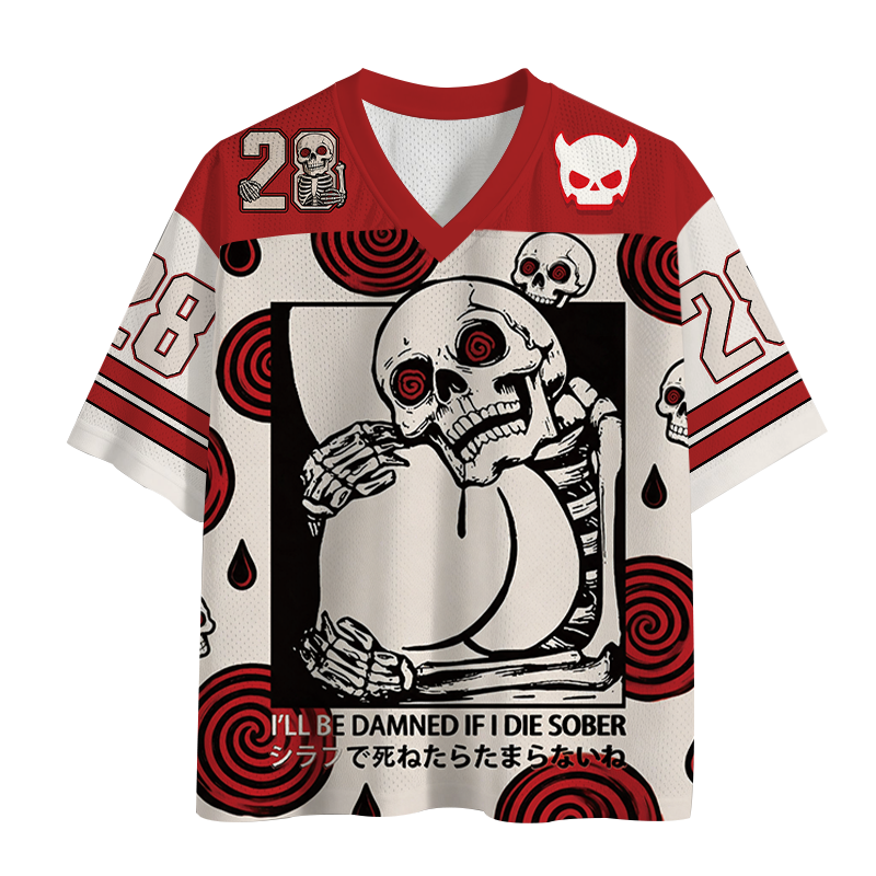 Tokyocanvas I'll Be Danned If I Die Sober Mesh Jersey