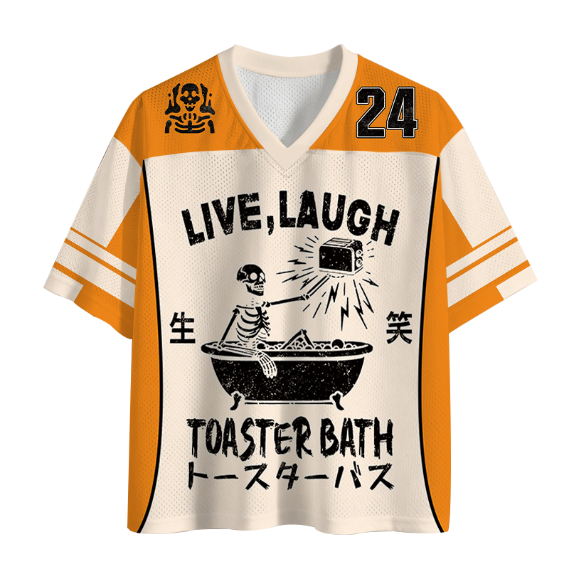 Tokyocanvas Funny Electric Shock Skeleton Mesh Jersey
