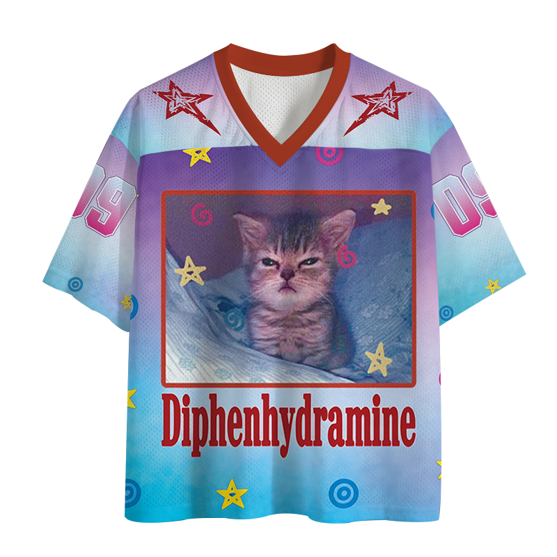 Tokyocanvas Diphenhydramine Cat Meme Mesh Jersey