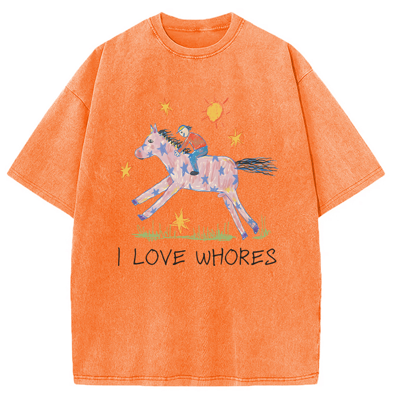 Tokyocanvas I Love Whores Washed T-Shirt