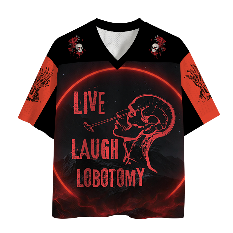 Tokyocanvas Live Laugh Lobotomy Sarcastic Mental Health Meme Mesh Jersey