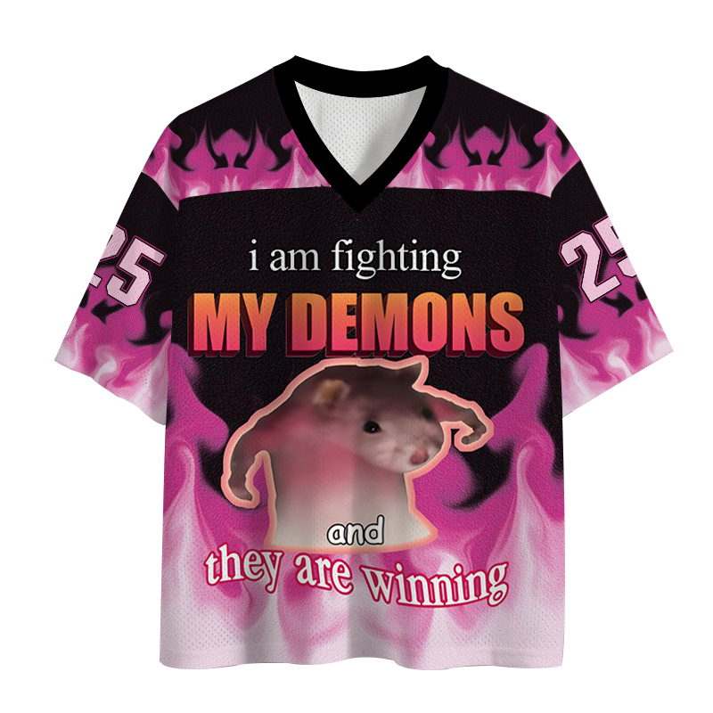 Tokyocanvas Rage Rat Meme Mesh Jersey