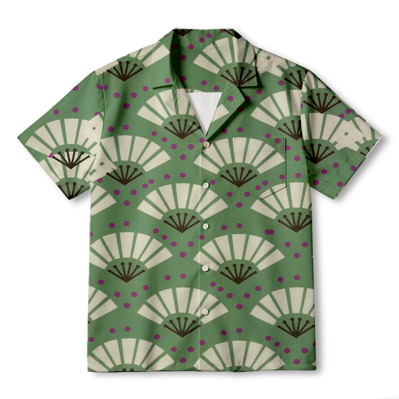 Tokyocanvas Japanese Fan Hawaiian Shirt