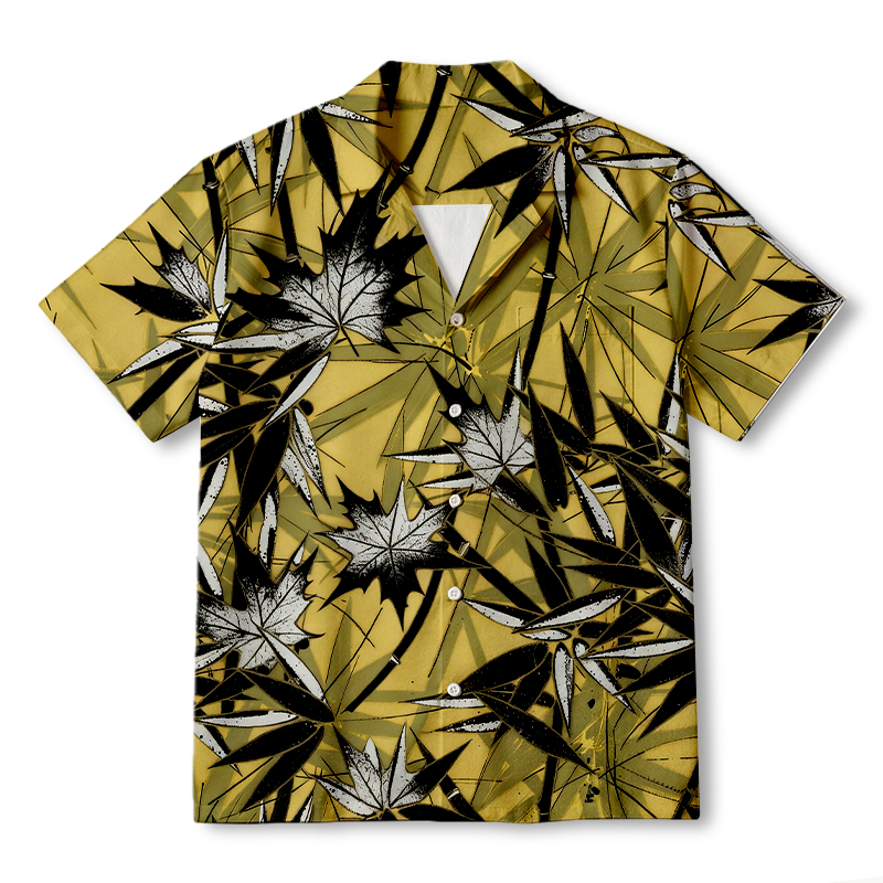 Tokyocanvas Japanese Bamboo Hawaiian Shirt